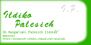 ildiko palesich business card